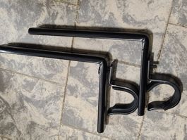 2 Vorhang Stangen Wand Halterung Ikea schwarz