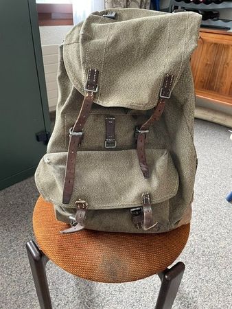 Schweizer Armee Rucksack Vintage Leder Wasserdicht