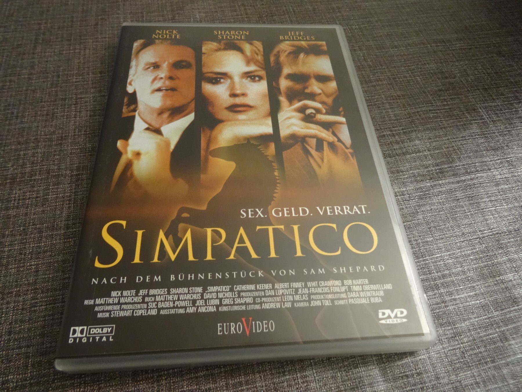 Alle DVDs: DVD Simpatico Nick Nolte Sharon Stone Jeff Bridges – Gebraucht aus Olten von Disc-Verkauf