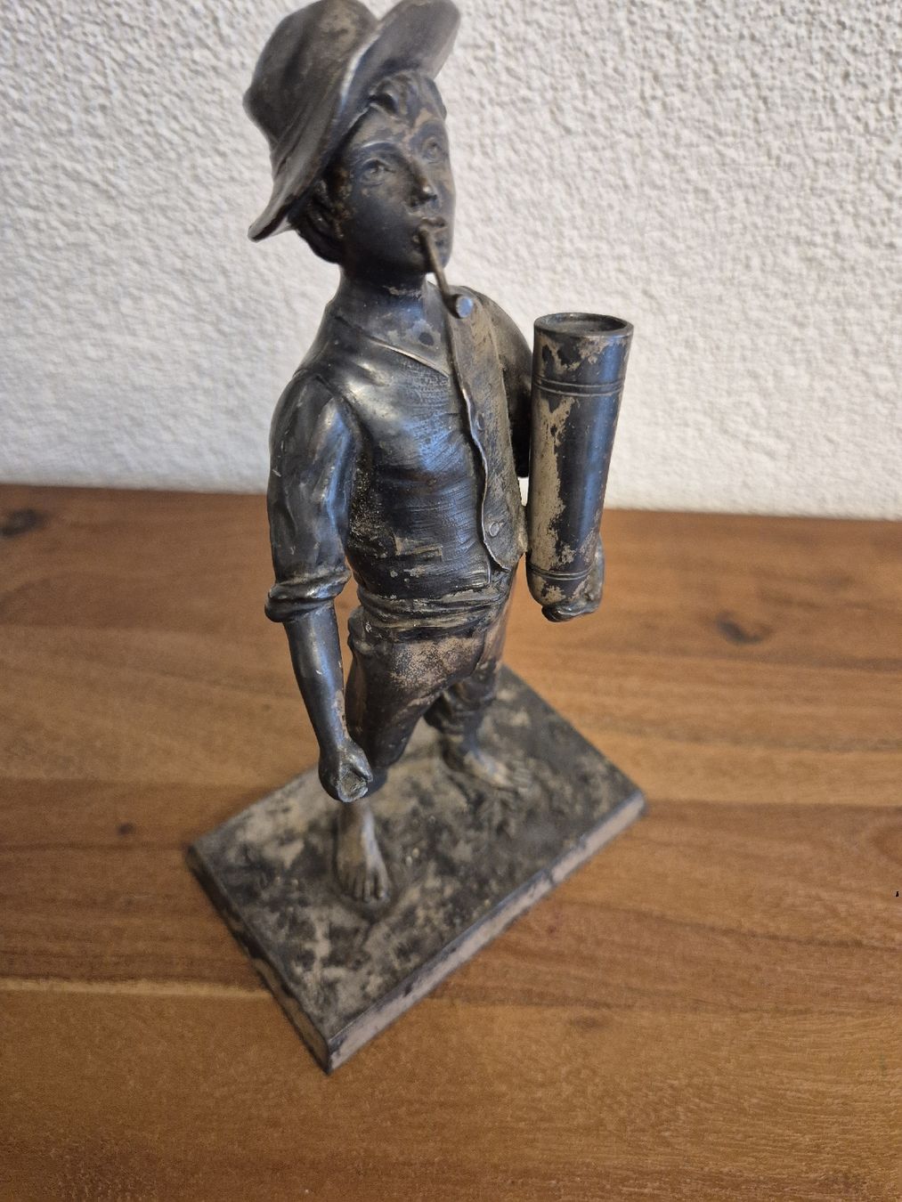 Statuette: Metallfigur Junge mit Pfeife im Jugendstil – Usato da Zürich venduto da Dalema13 4
