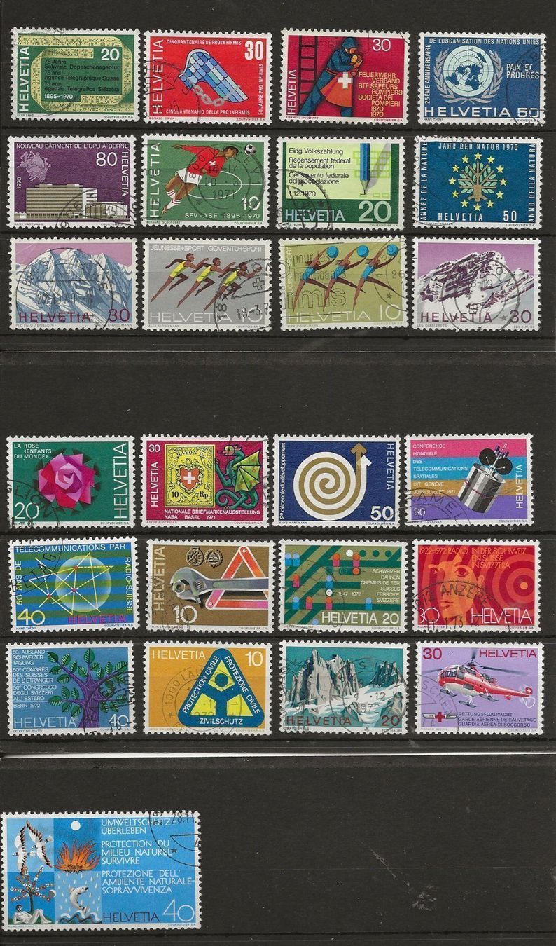 Tutti i francobolli: CH Propagande 1969 72 – Usato da Sion venduto da PierreP01
