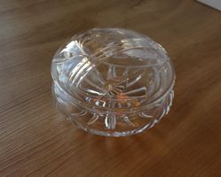 Kristalldose Gefäss mit Deckel Glas geschliffen Bonbonniere