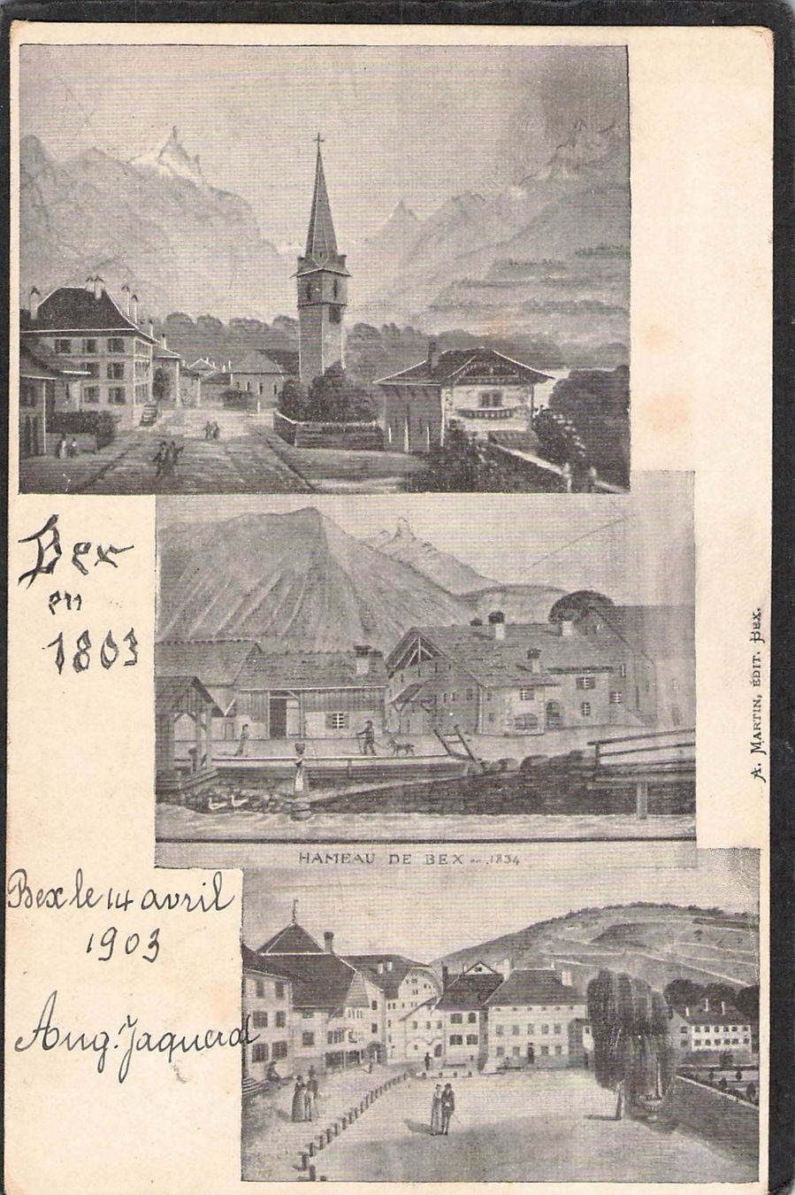 Cartoline postali: ^Bex , 1903 – Usato da Reichenburg venduto da Pipo-67