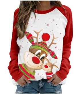 Langarmshirt Santa - Weihnachten - Rentier Gr. S - 226076