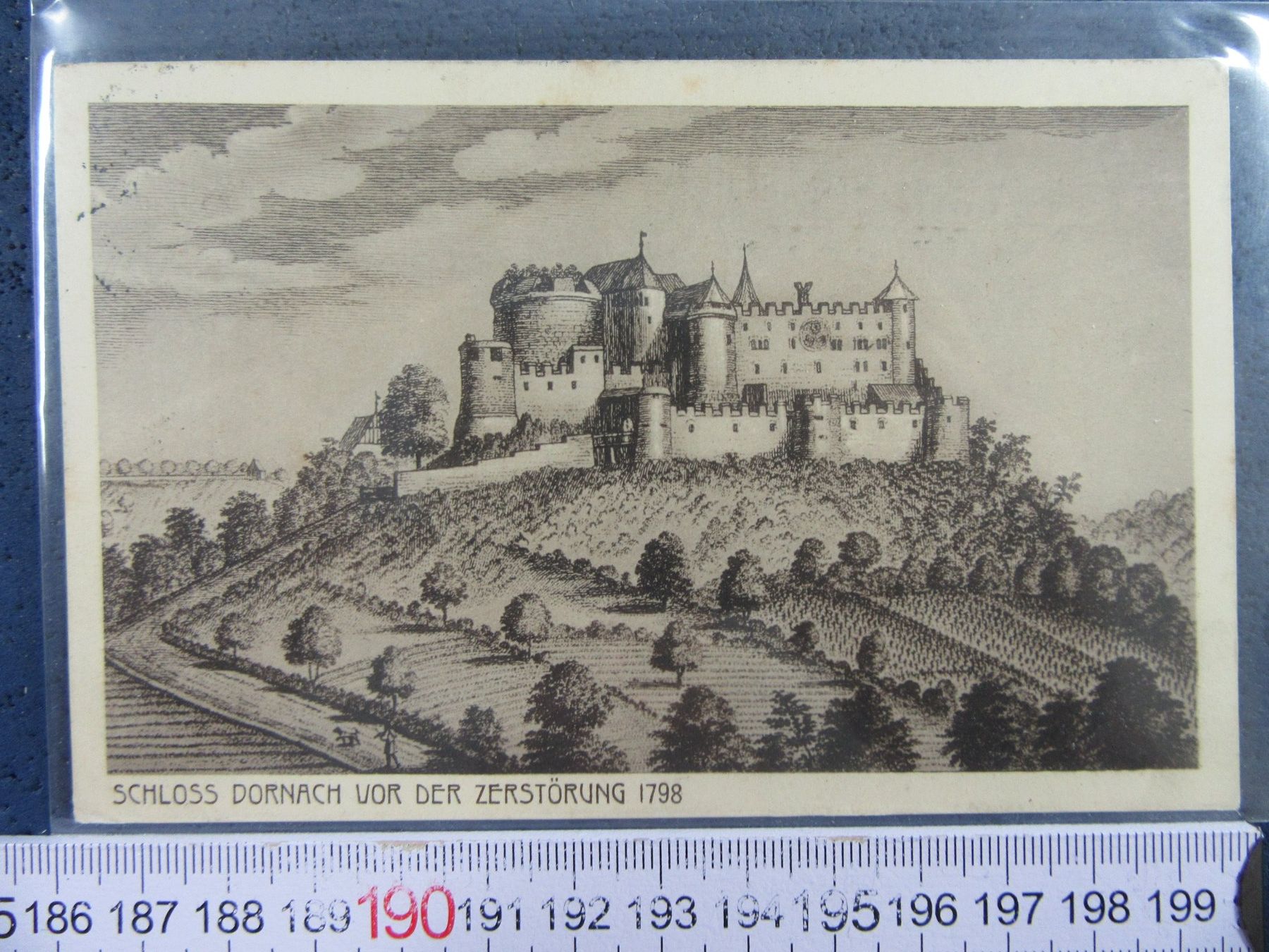Cartoline postali: SCHLOSS DORNACH VOR DER ZERSTÖRUNG 1798 SO AK1916 – Usato da Ettingen venduto da Hausi4711