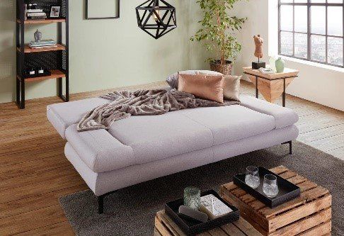 Divani: Bettsofa in Hellgrau mit Schlaffunktion/ Top Zustand – Usato da Schenkon venduto da su_schu 1