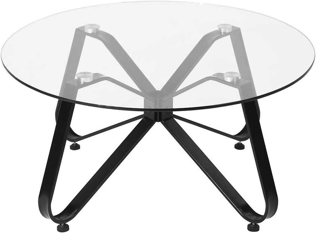 Tavoli: Couchtisch Glas rund Wohnzimmertisch Beistelltisch modern – Nuovo e nell'imballaggio originale da Wittenbach venduto da SELVARO 2