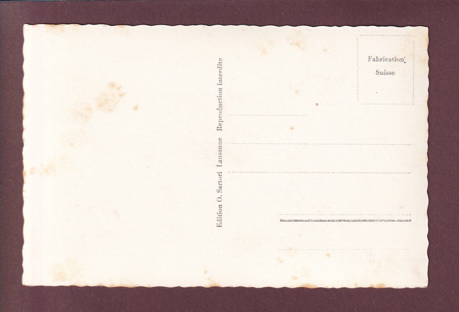 Cartoline postali: BRETAYE - Maison militaire - Chamossaire – Usato da Pully venduto da nicecards 1