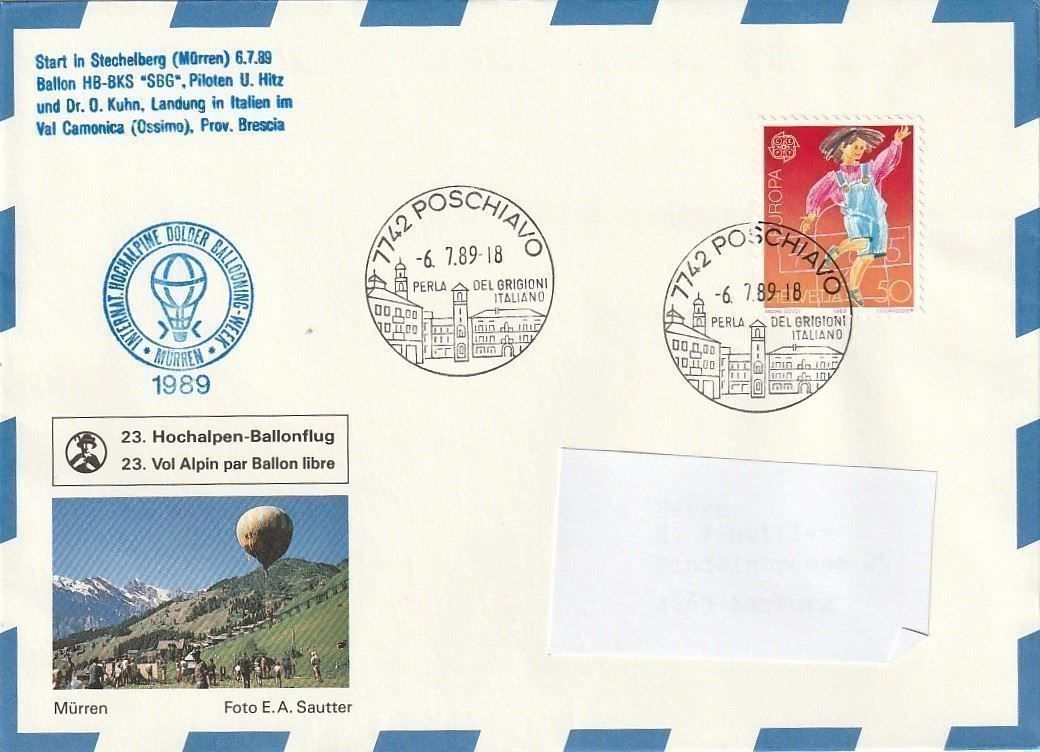 Tutti i francobolli: Pestalozzi-Stiftung, Mürren 1989 – Usato da Aarburg venduto da Aare10