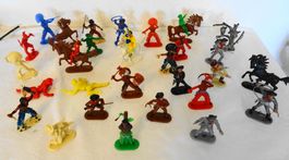 Konvolut Wilder Western Figuren Indianer Cowboys W-Germany