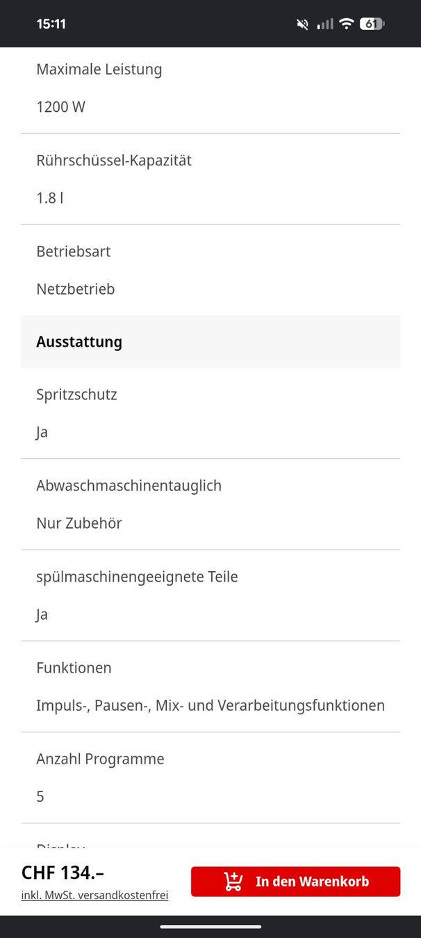Küchengeräte: NINJA BN800CH 3-in-1 Küchenmaschine – Neu (gemäss Beschreibung) aus Oberwil BL von lisagautschi 4