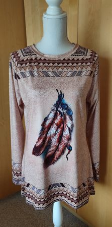 ❣️SHIRT-TUNIKA, GR. L, 44, INDIAN-STYLE, AZTEKEN-PRINT