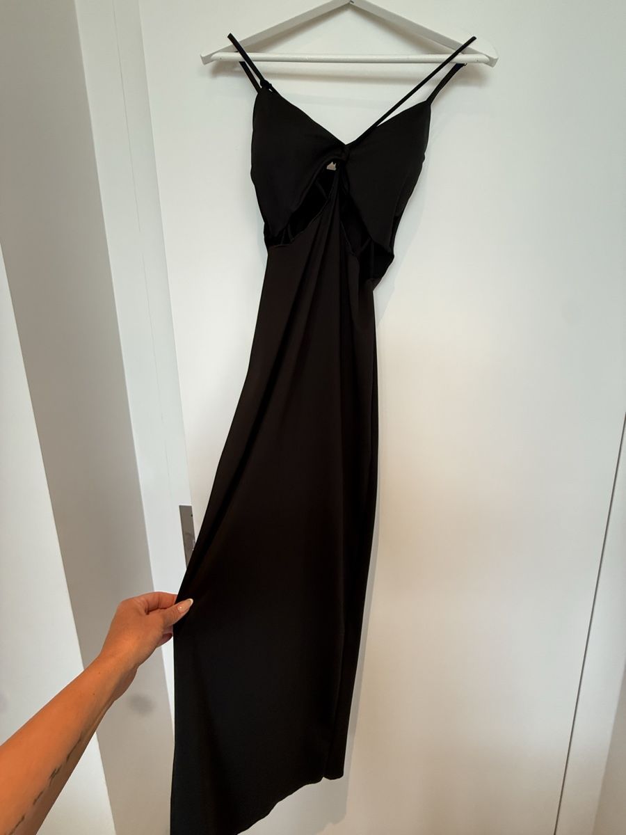 Kleider: Schickes, schwarzes Sommerkleid mit Cut-Outs, Gr. S – Neu (gemäss Beschreibung) aus Meilen von Dievondort 3