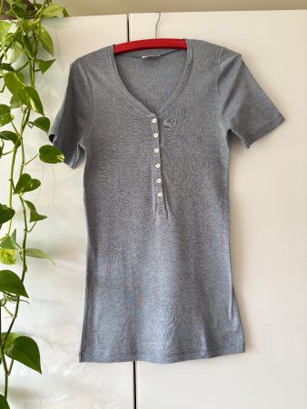 SCHIESSER T-Shirt mit Knopfleiste Gr. 40/L