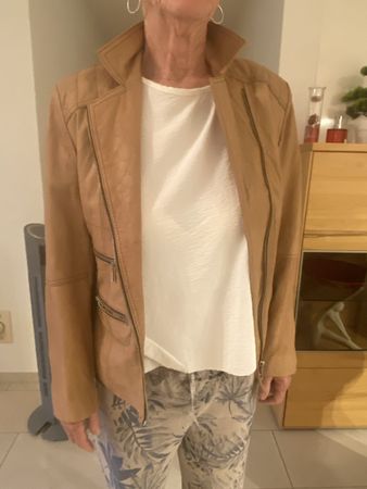 Lederjacke hellbraun Gr M