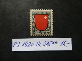 Pro Juventute 1920 Nr. J15 postfrisch