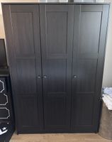 Kleiderschrank RAKKESTAD dunkelbraun 3-türig