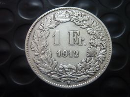 1 Fr. 1912  Vorzüglich  +  Ungereinigt.