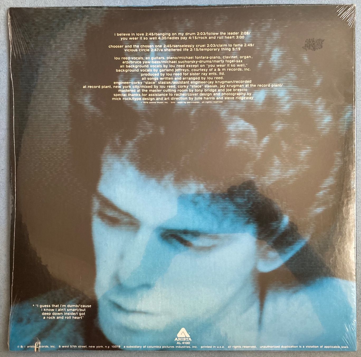 Dischi in vinile: LOU REED - ROCK AND ROLL HEART – Nuovo e nell'imballaggio originale da Poliez-Pittet venduto da Newtown-Records 1