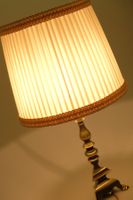 Vintage Tischlampe - Neobarock Messing Plisseschirm 55cm