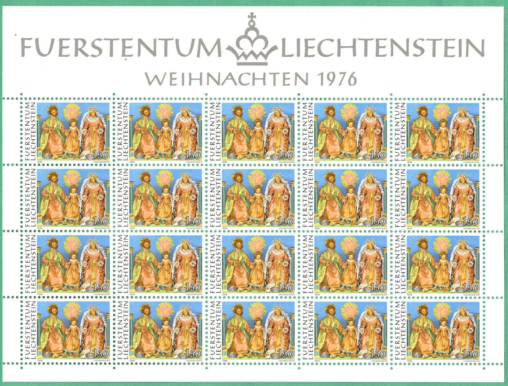 Tutti i francobolli: Kleinbogen Weihnachten  1976       postfrisch – Nuovo (secondo la descrizione) da Mellingen venduto da Ginger