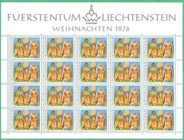 Kleinbogen Weihnachten  1976       postfrisch