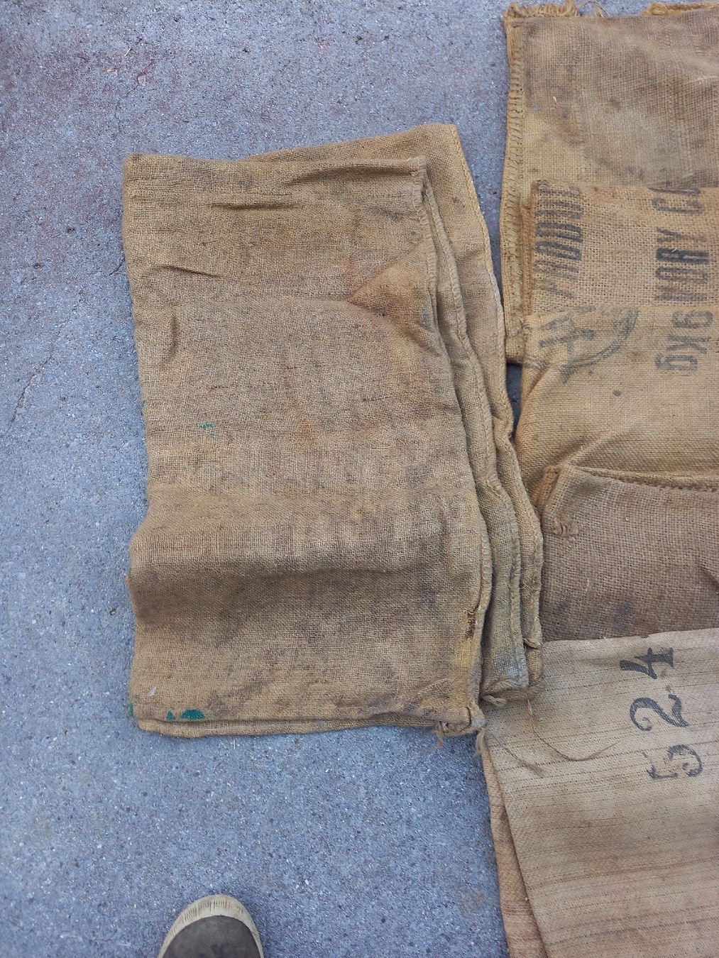 Stoffe: Alte Jute-, Tarensäcke ? ? gebraucht – Defekt aus Galgenen von Allerlei8854 4