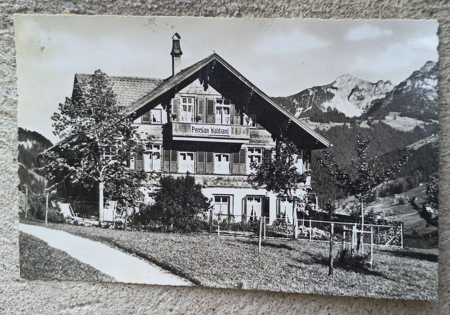 Ansichtskarten: AK Pension Waldrand Lenk i. S. 1946 – Gebraucht aus Burgdorf von glasrabe01