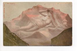 DIE JUNGFRAU Berg mit Frau