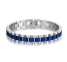 Bracelet style cubain acier inoxydable unisex Neuf 21 cm