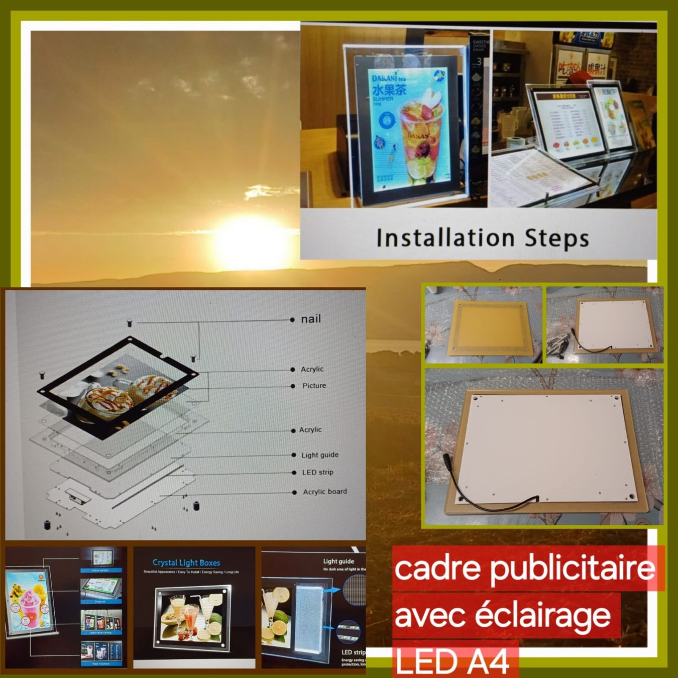 Foto & Immagini: Cadre publicitaire avec éclairage LED A4Toll Eigene Werbung! – Nuovo (secondo la descrizione) da Payerne venduto da jea_m6nb 5