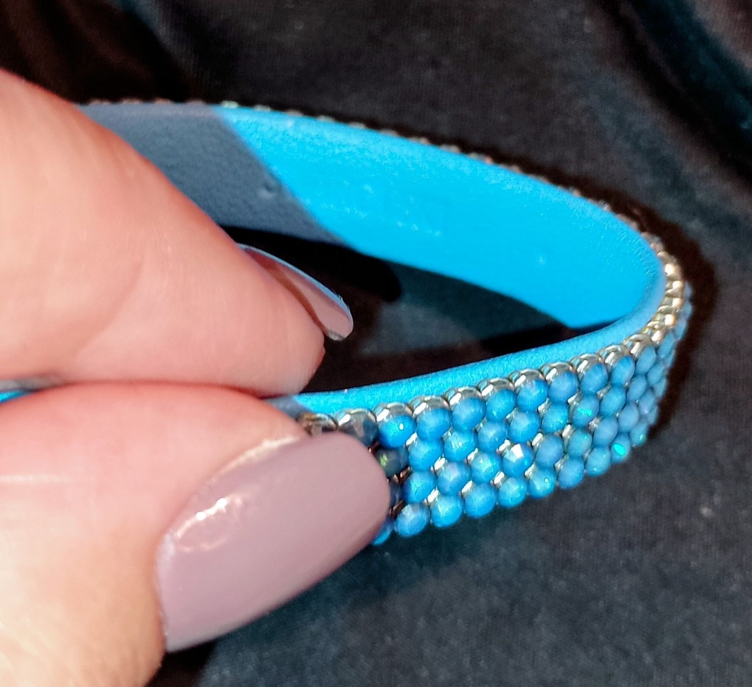 Swarovski Bracelets: Swarovski Armband hellblau Leder  – Neuf (Voir description) à Therwil par col_m6rx 3