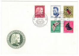 Lettre Pro-Juventute 1953 1er jour