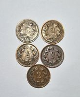 alti 2Räppler (2rp 1908 1919 1907 1930 1950) nid putzt/polie