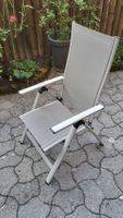 Gartenstuhl Aluminium grau Metallgestell gut erhalten