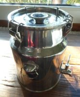 Sehr schönes Milchkesseli 3 Liter, Edelstahl mit Ablasshahn