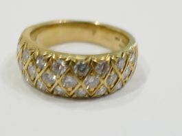 Brillant Ring 28 Steine ca. 1 Carat 8,1 gr.