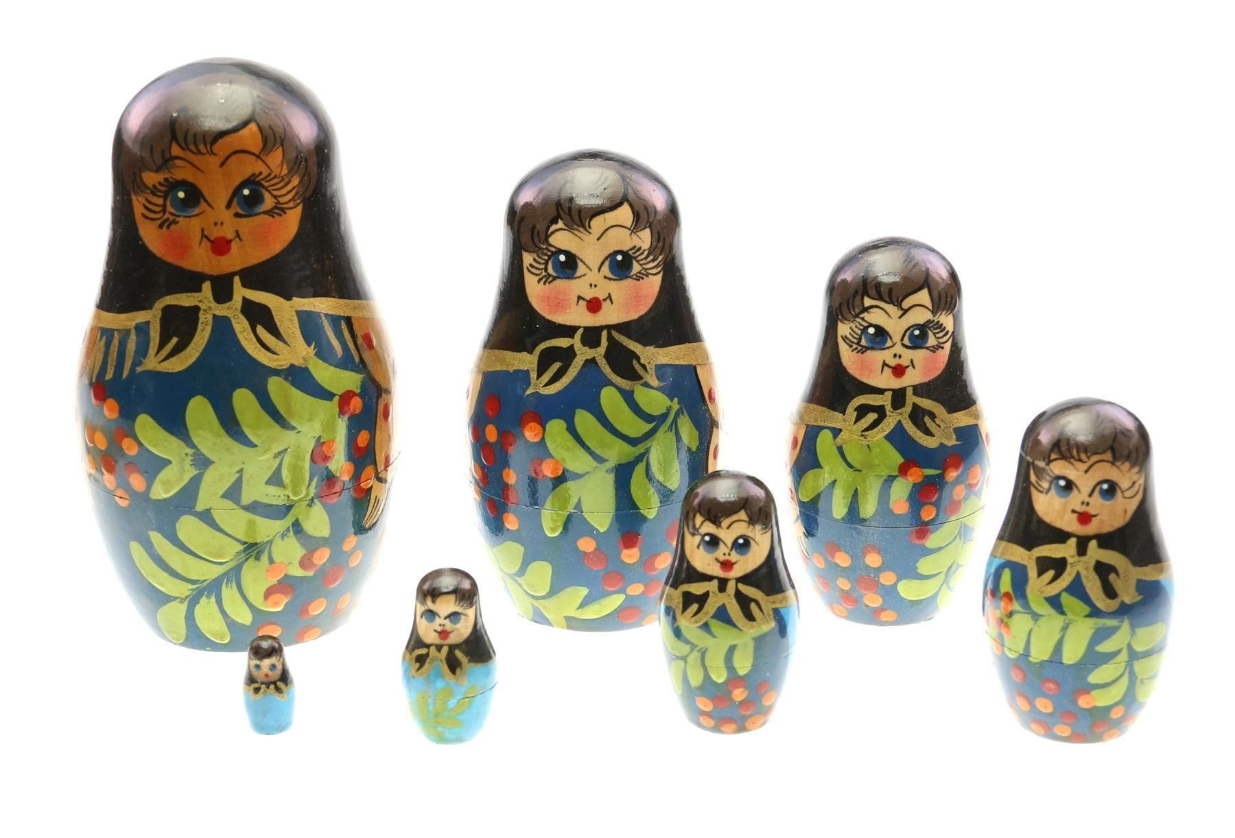 Statuette: 7 teilige Matrjoschka - Matroschka - Babuschka (0196) – Usato da Schmitten FR venduto da fliessigs_Biendli 1