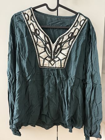 Bijoux Bluse, Tunika, Top, Shirt, Grün, Grösse M