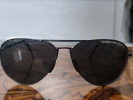 Sonnenbrille Porsche Design Aviator schwarz mit Etui
