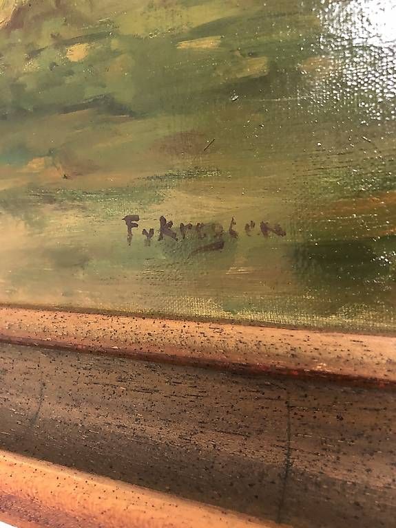 Dipinti: Gemälde von Fedor van Kregten 1871 - 1937 – Usato da Riedt b. Erlen venduto da mar_lh52 2
