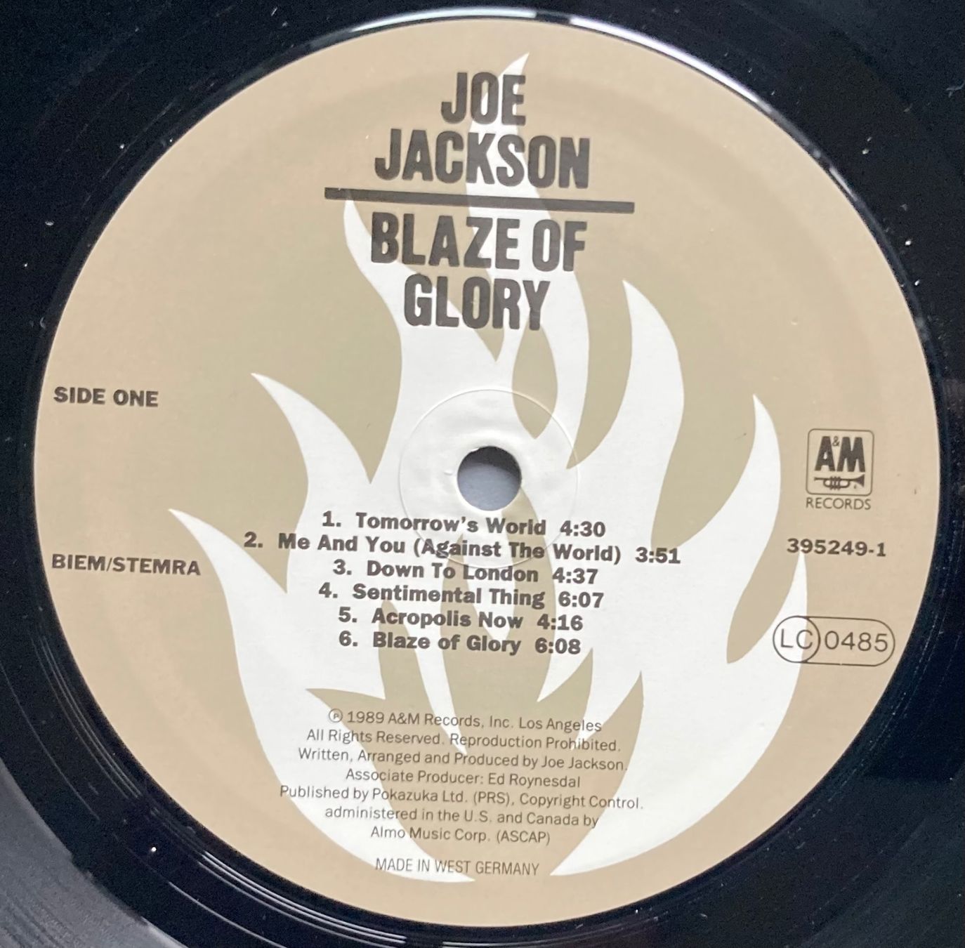 Dischi in vinile: JOE JACKSON - BLAZE OF GLORY – Usato da Poliez-Pittet venduto da Newtown-Records 4