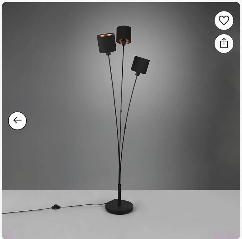 Lampade: Stehlampe schwarz gold – Usato da Vogelsang AG venduto da JeijeiJ