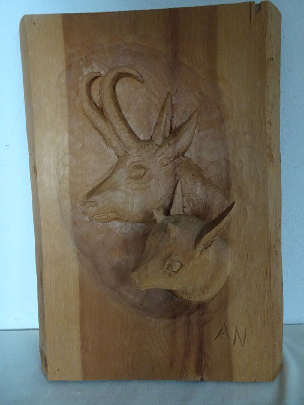 Skulpturen & Statuen: Gemse Jagd Holzschnitzerei Wandrelief – Gebraucht aus Siebnen von niki61 6