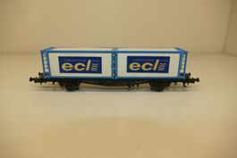 Röwa H0: RIV Containerwagen Eurocontainer ECL Lines