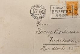 Weihnachtspost 1923 mit Helvetia-Frankatur