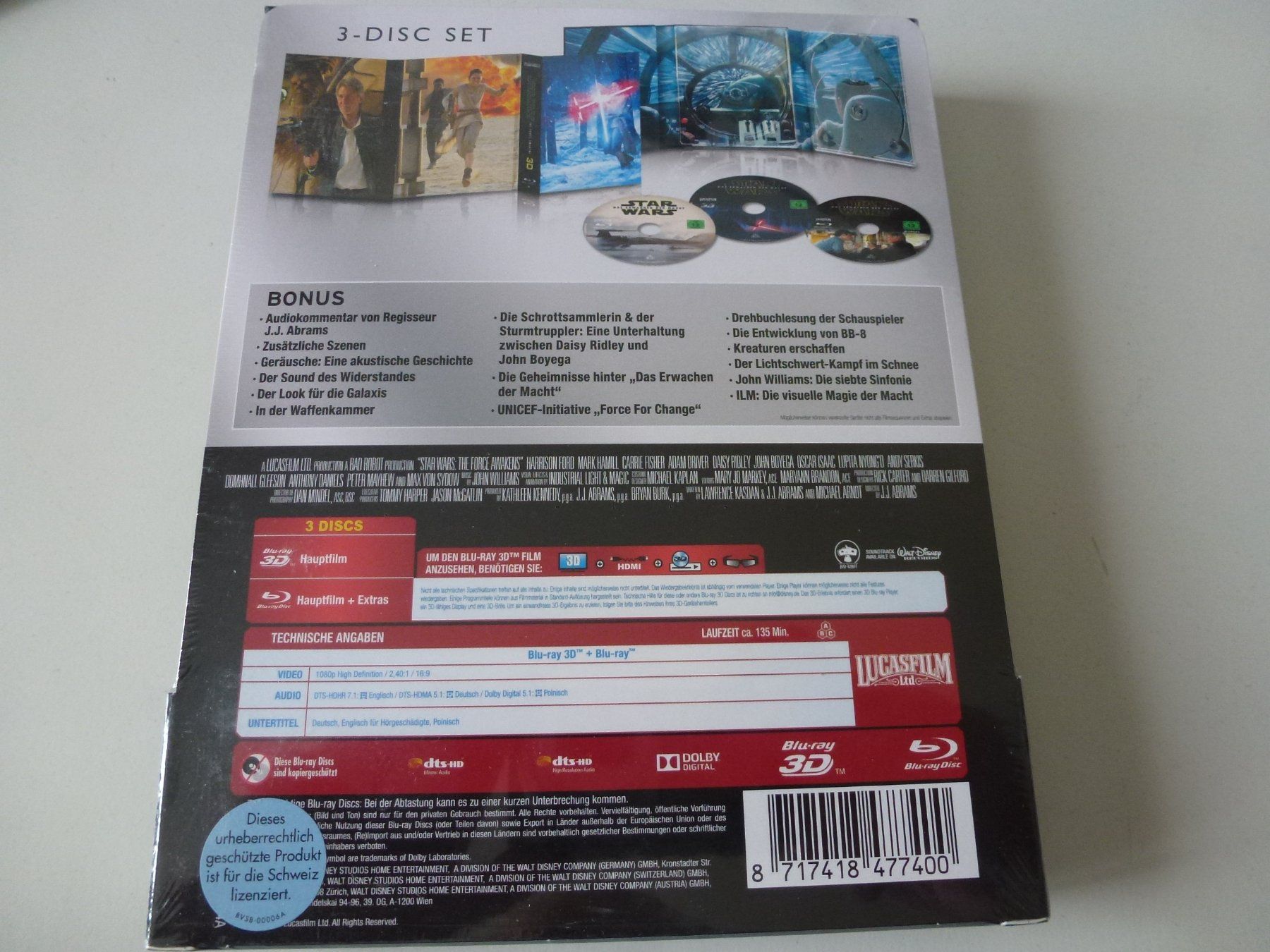 Tutti i DVDs: Star Wars - Episode 7 (Coll. Ed. Blu-Ray 3D + 2 Blu-Rays)NEU – Nuovo e nell'imballaggio originale da Bern venduto da Frebo 1