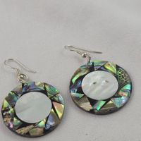 Ohrringe Muschelschale Mosaik (711)