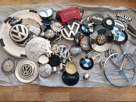 Lot d'emblèmes insignes+ divers d'automobiles