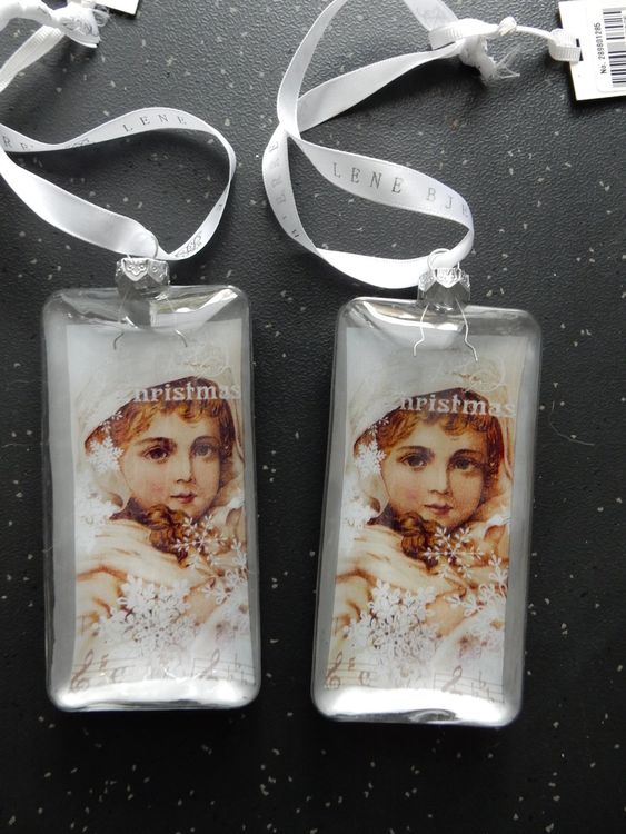 spezielle Weihnachtskugeln 2x von Lene Bjerre NEU Nostalgie Kaufen